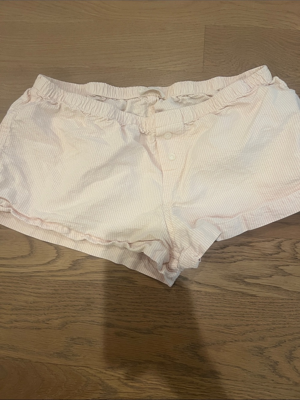 Brandy Melville Light Pink Seersucker Lounge Shorts
